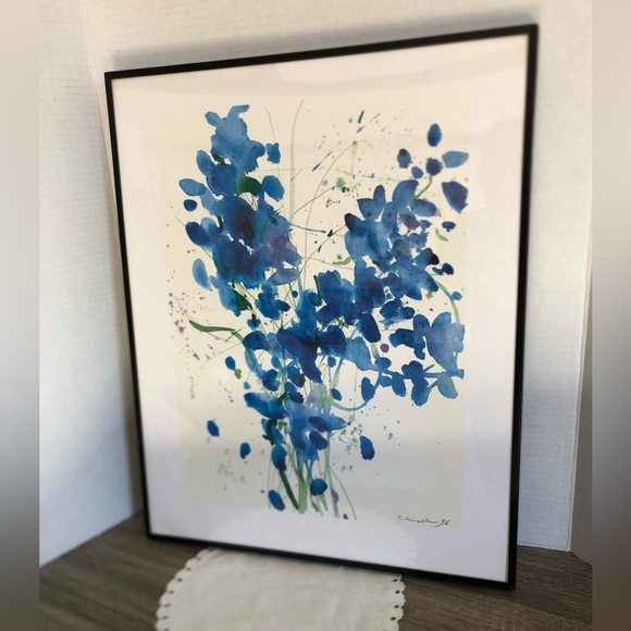 Vtg IKEA Floral Art Print Framed - Picture 2 of 8